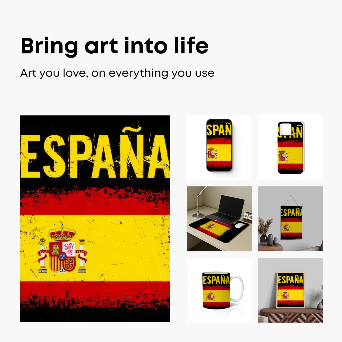 Grungy España Flag: Bold Patriotic Art - Image 2