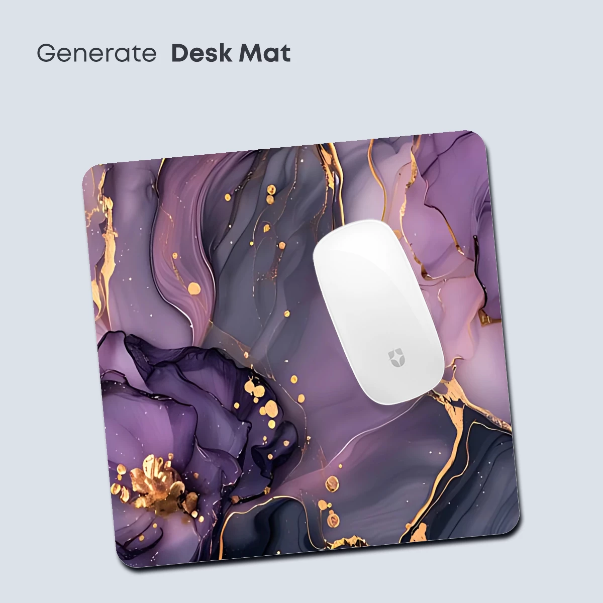 Ethereal Purple Elegance: Gold-Accented Abstract Flow - Image 4