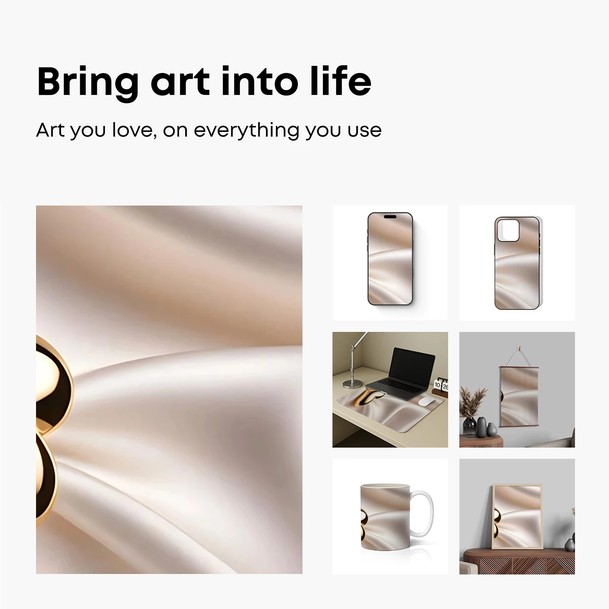 Golden Heart on Silk: Elegance in Simplicity - Image 2