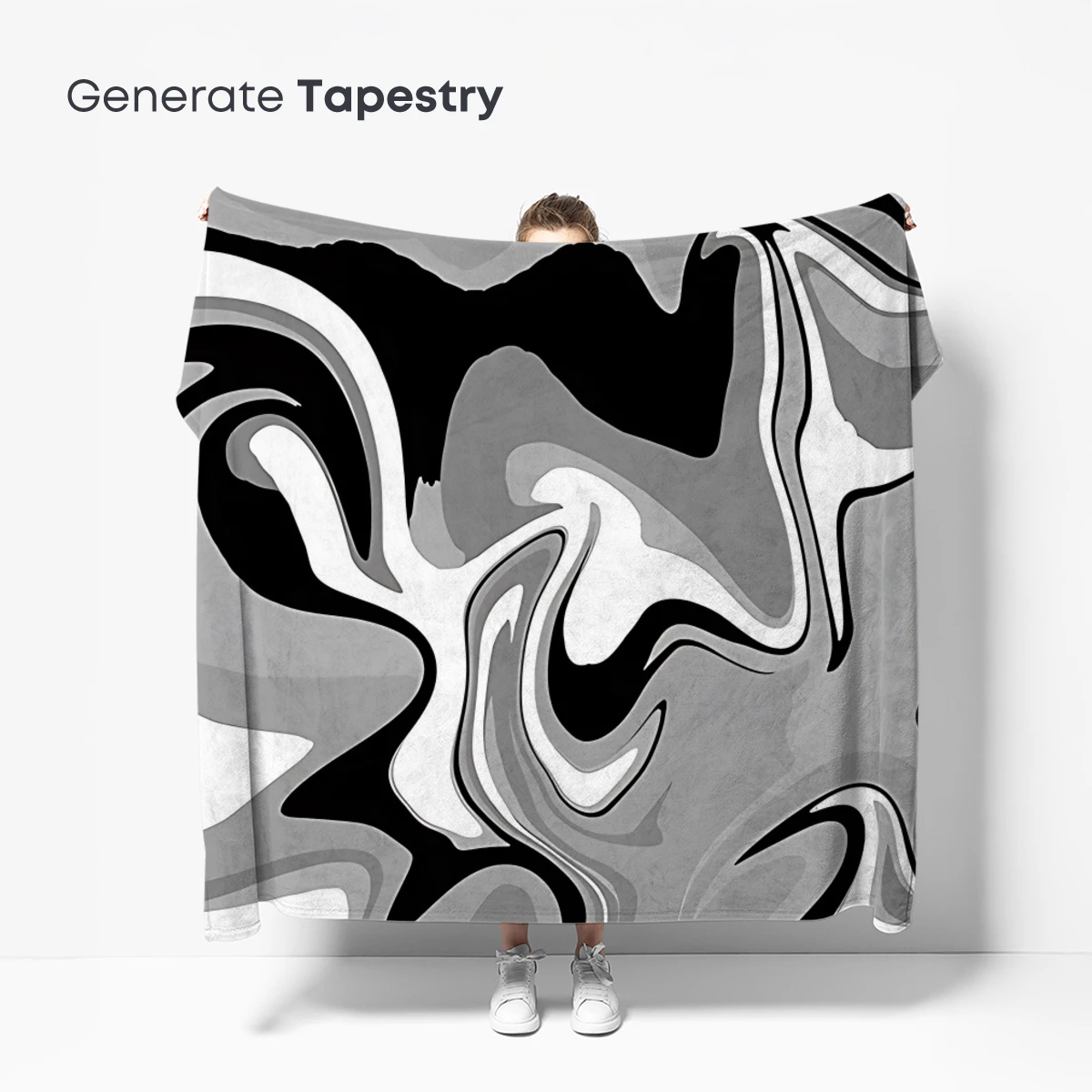 Elegant Gray Swirls: Abstract Fluidity in Monochrome - Image 5