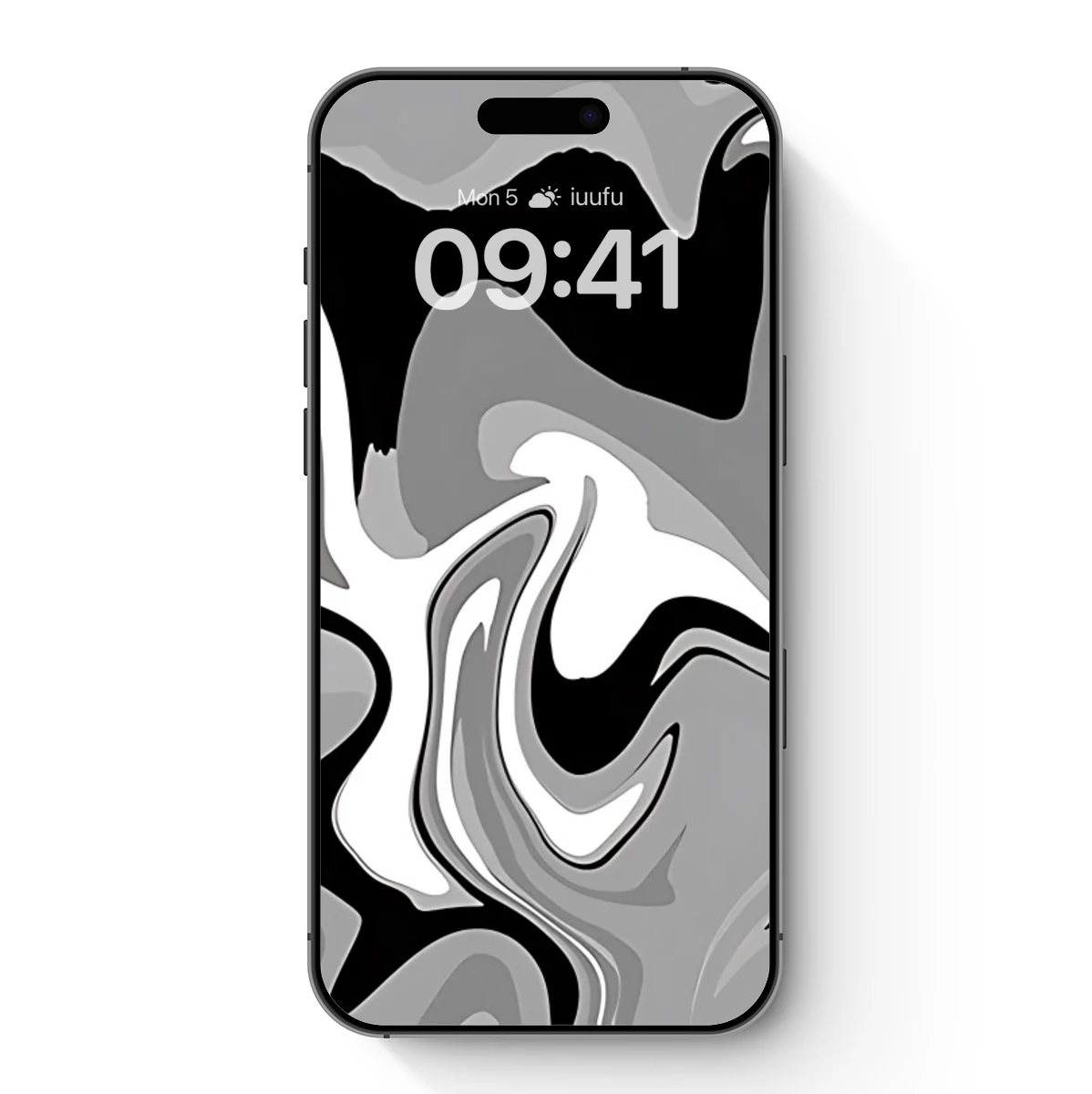 Elegant Gray Swirls: Abstract Fluidity in Monochrome