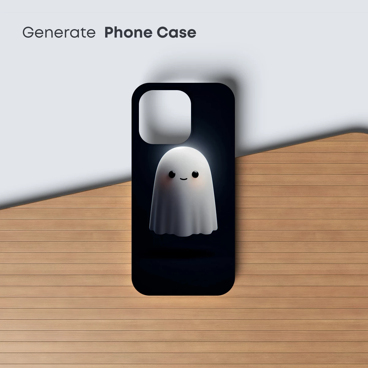 Glowing Ghostly Charm: A Minimalist Halloween Delight - Image 3