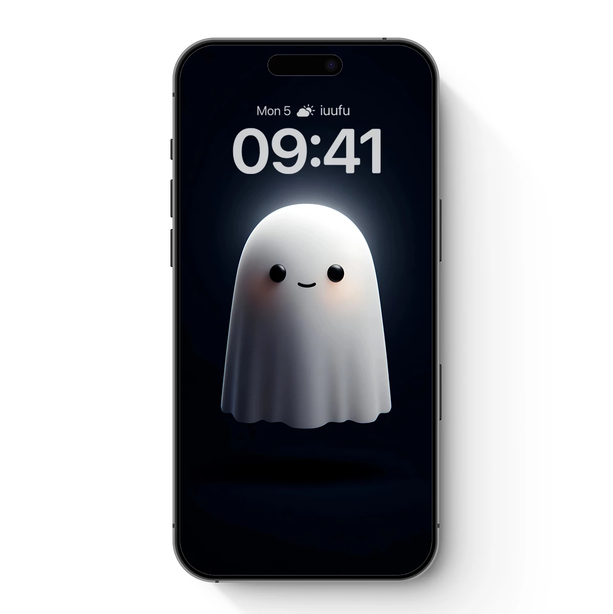 Glowing Ghostly Charm: A Minimalist Halloween Delight