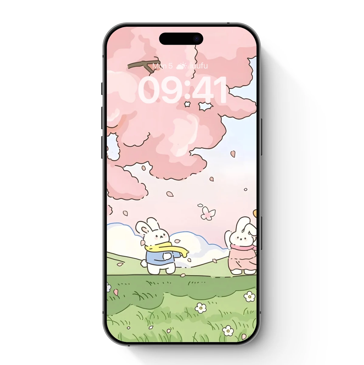 Cherry Blossom Serenade: Whimsical Bunnies in Pastel Paradise