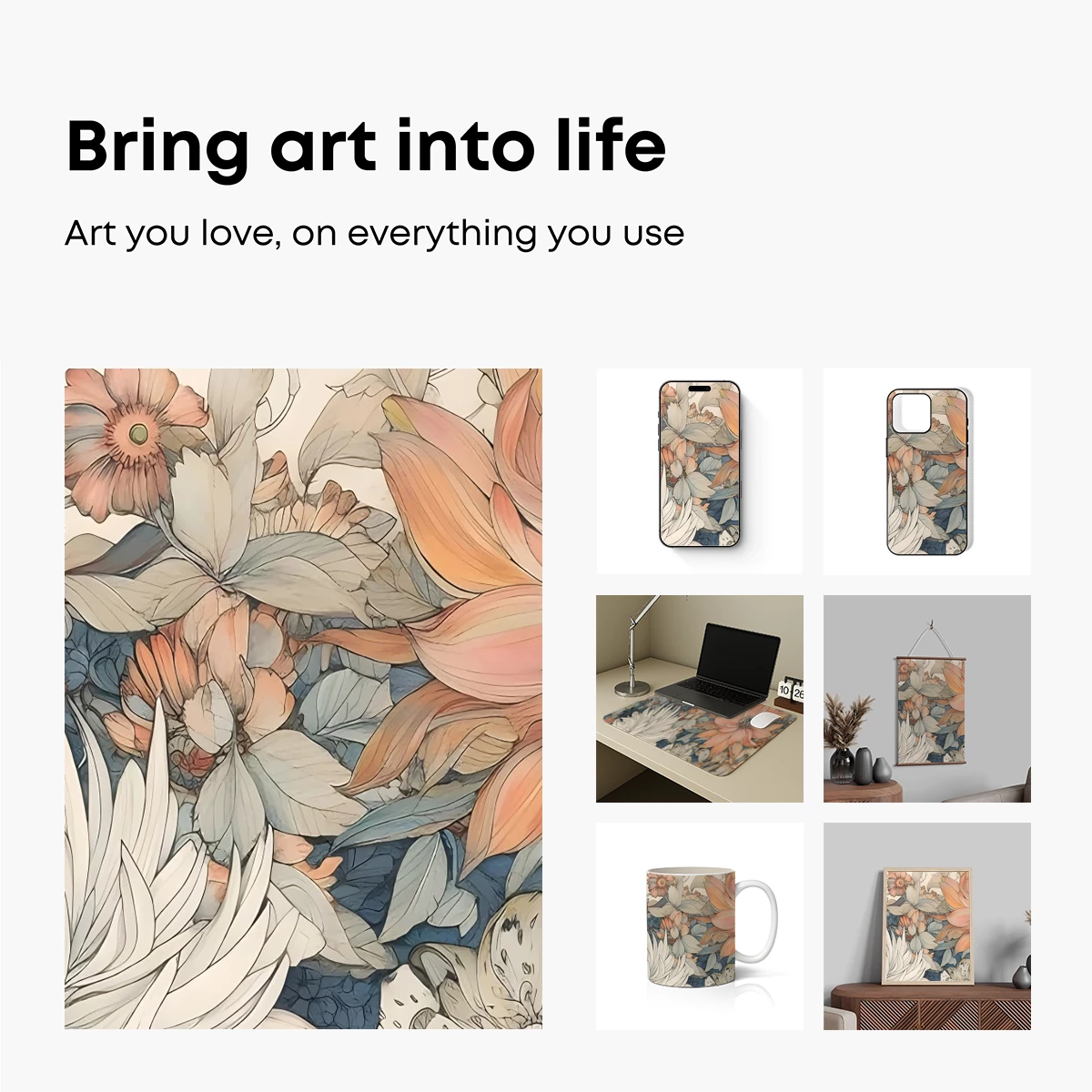 Ethereal Floral Symphony: A Blooming Artistic Odyssey - Image 2