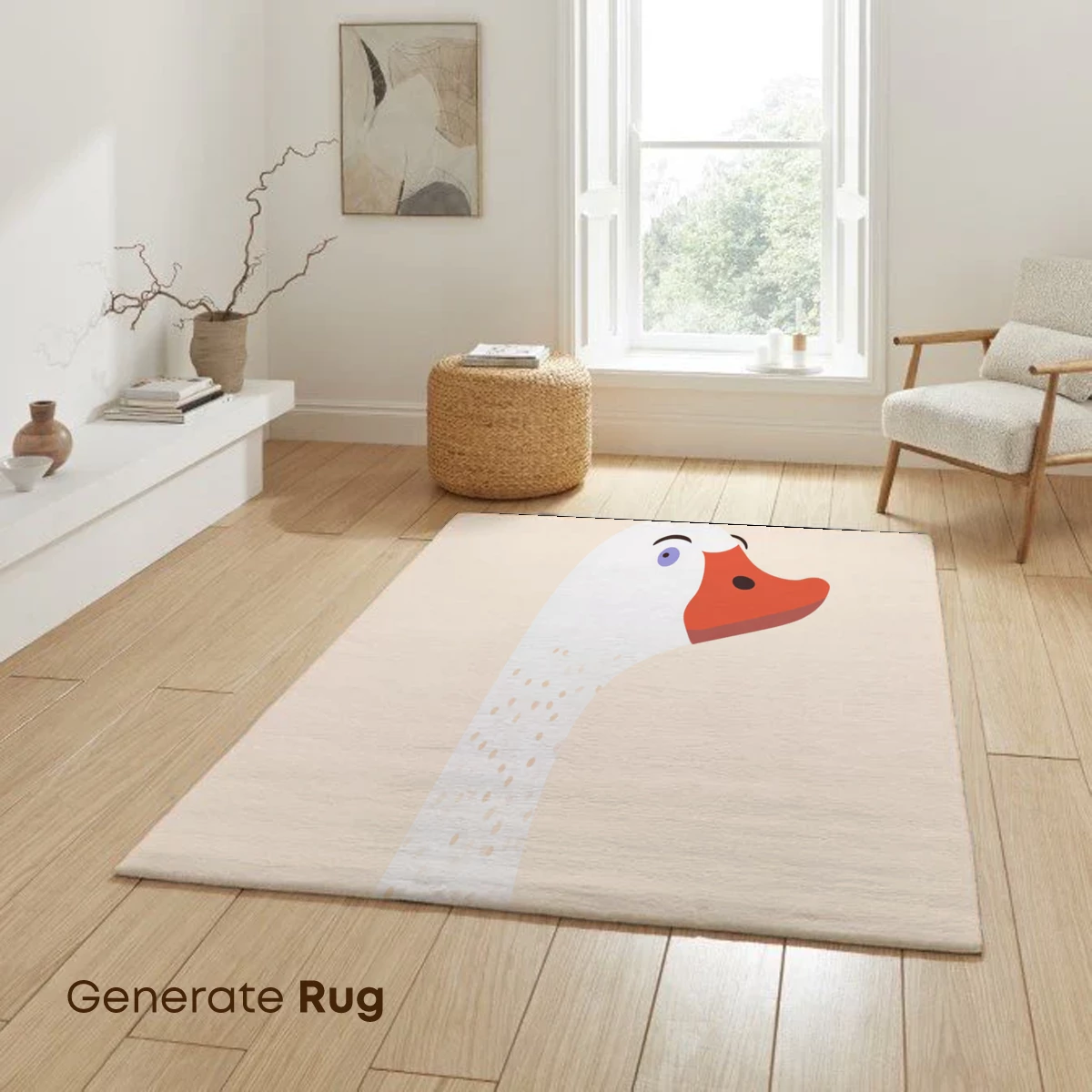 Chic Goose Portrait: Minimalist Avian Artistry - Image 6