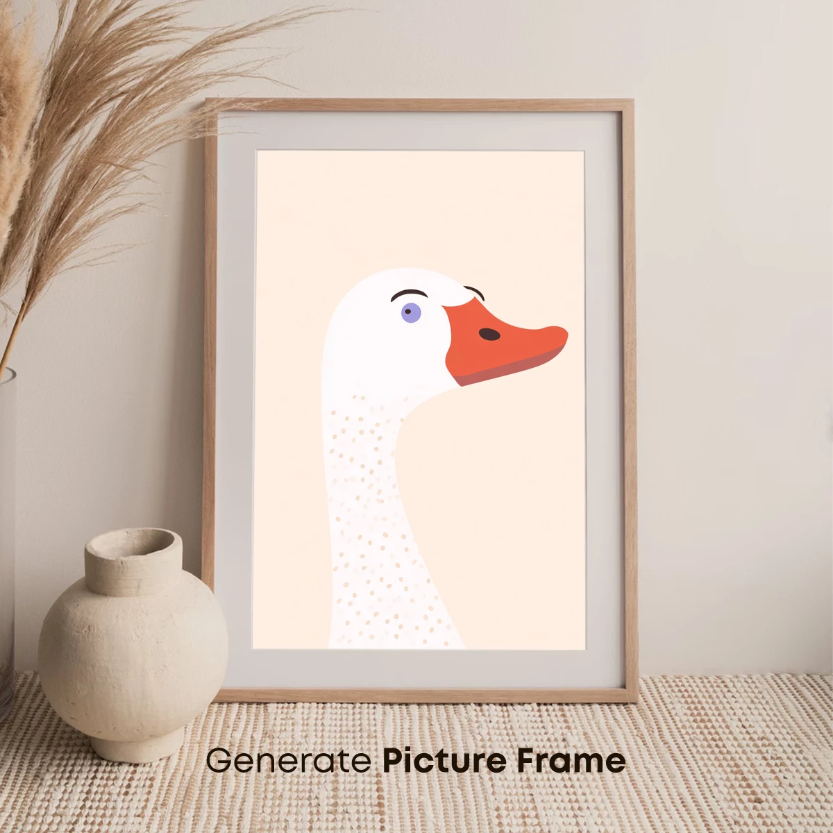 Chic Goose Portrait: Minimalist Avian Artistry - Image 7
