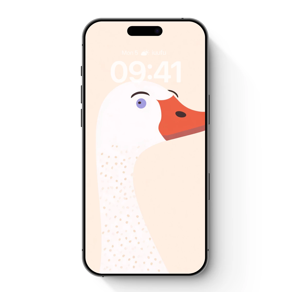 Chic Goose Portrait: Minimalist Avian Artistry