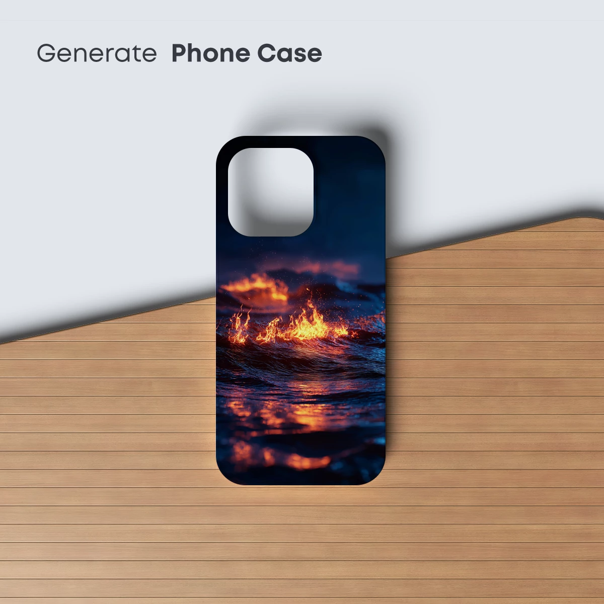 Fiery Ocean Waves: A Blaze of Elements - Image 3