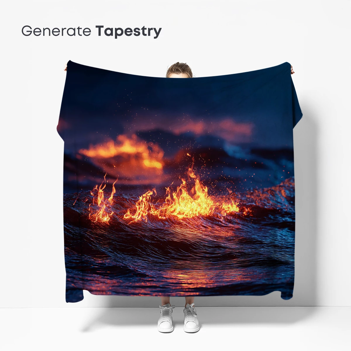 Fiery Ocean Waves: A Blaze of Elements - Image 5