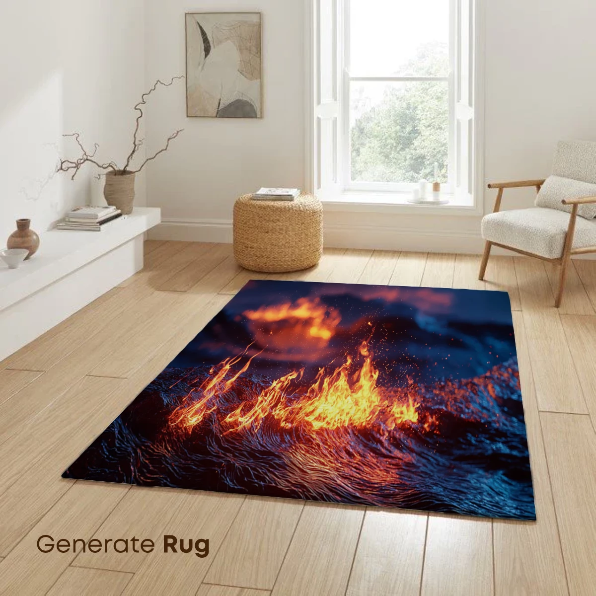 Fiery Ocean Waves: A Blaze of Elements - Image 6
