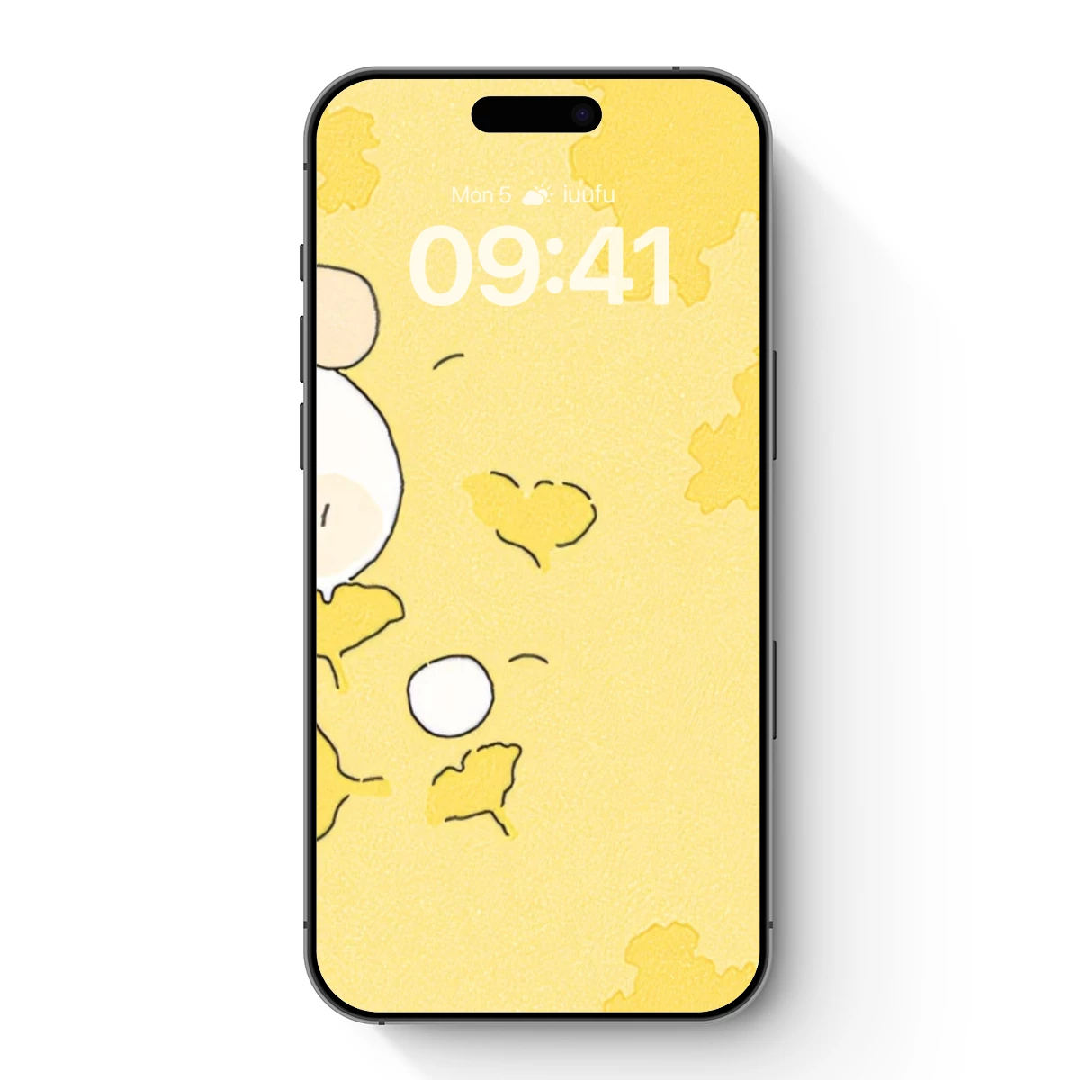 Cuddly Pup in Golden Whirl: A Kawaii Dreamland