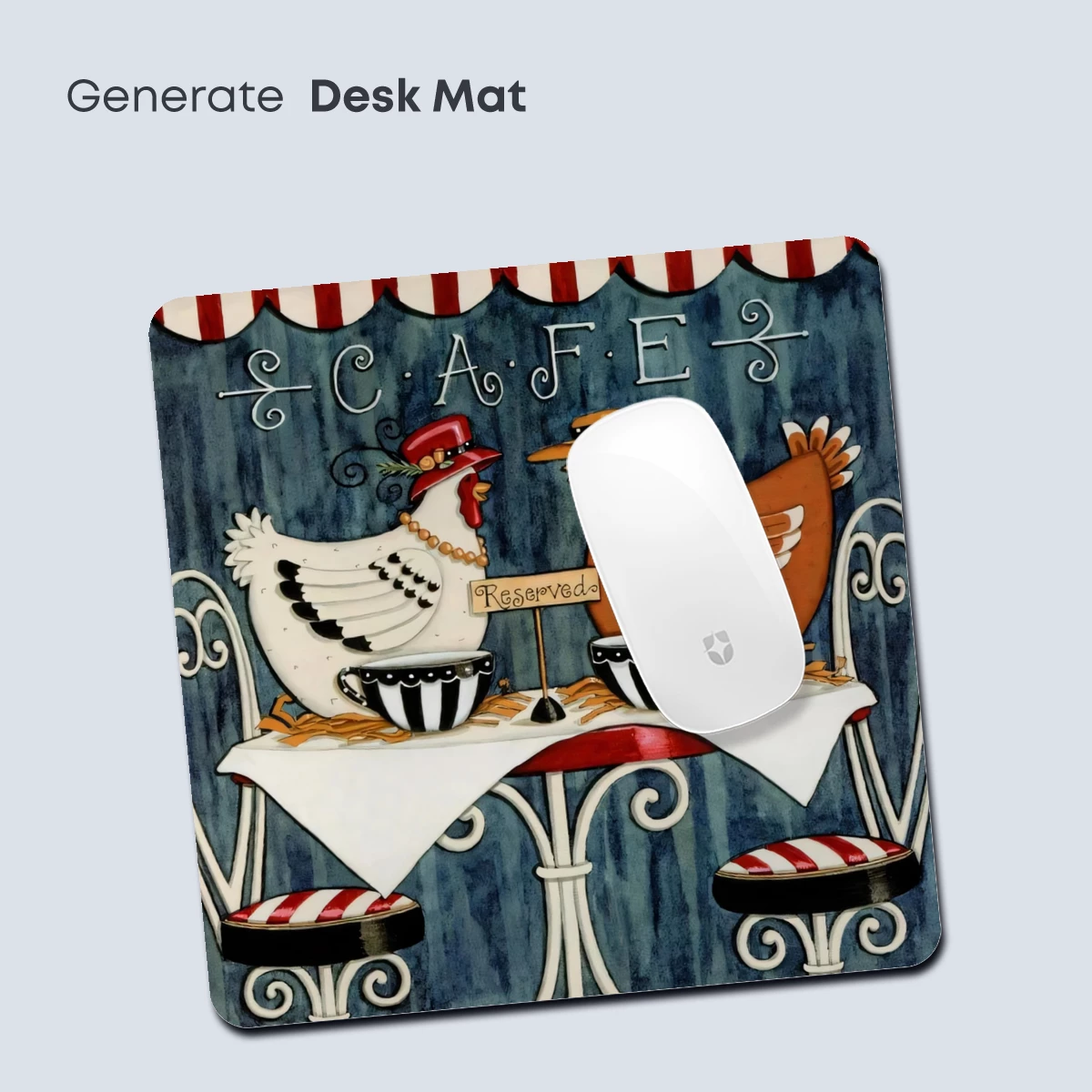 Chic Farmhouse Café: Quirky Chickens at a Reserved Table - Image 4