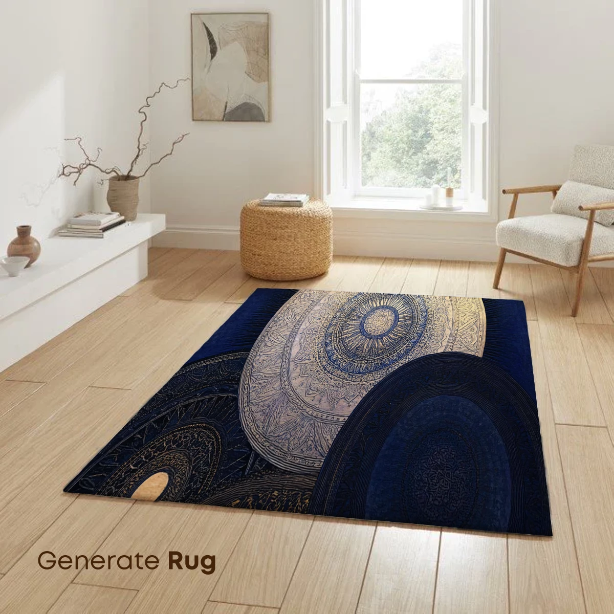 Ethereal Celestial Orbs: A Symphony of Blue and Gold - Image 5