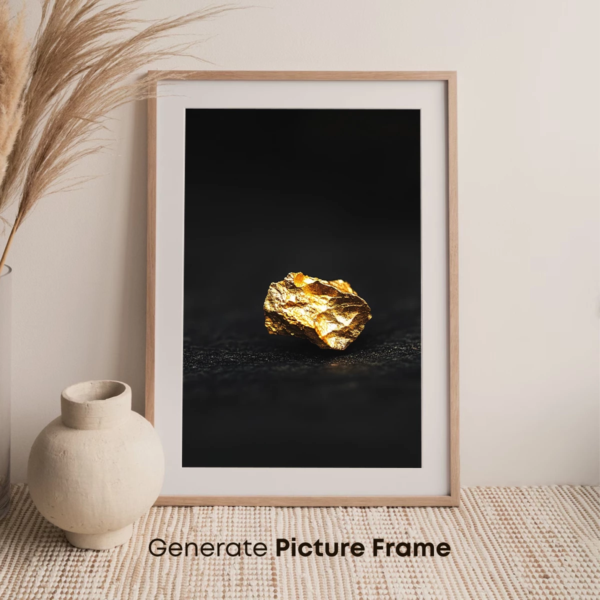 Golden Nugget in Shadows: A Luminous Contrast - Image 7