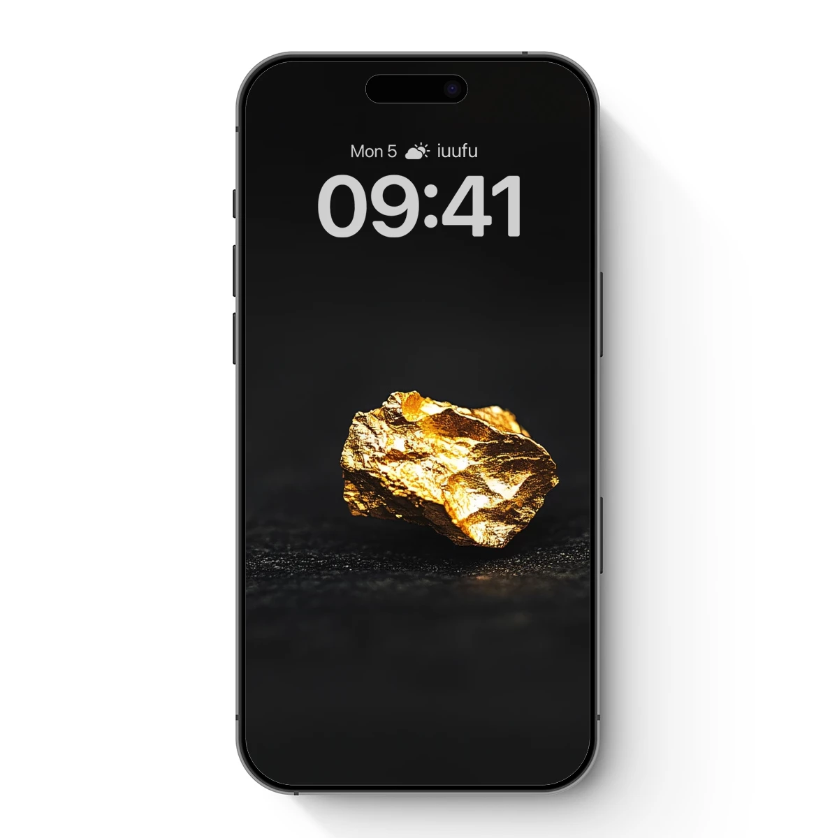 Golden Nugget in Shadows: A Luminous Contrast