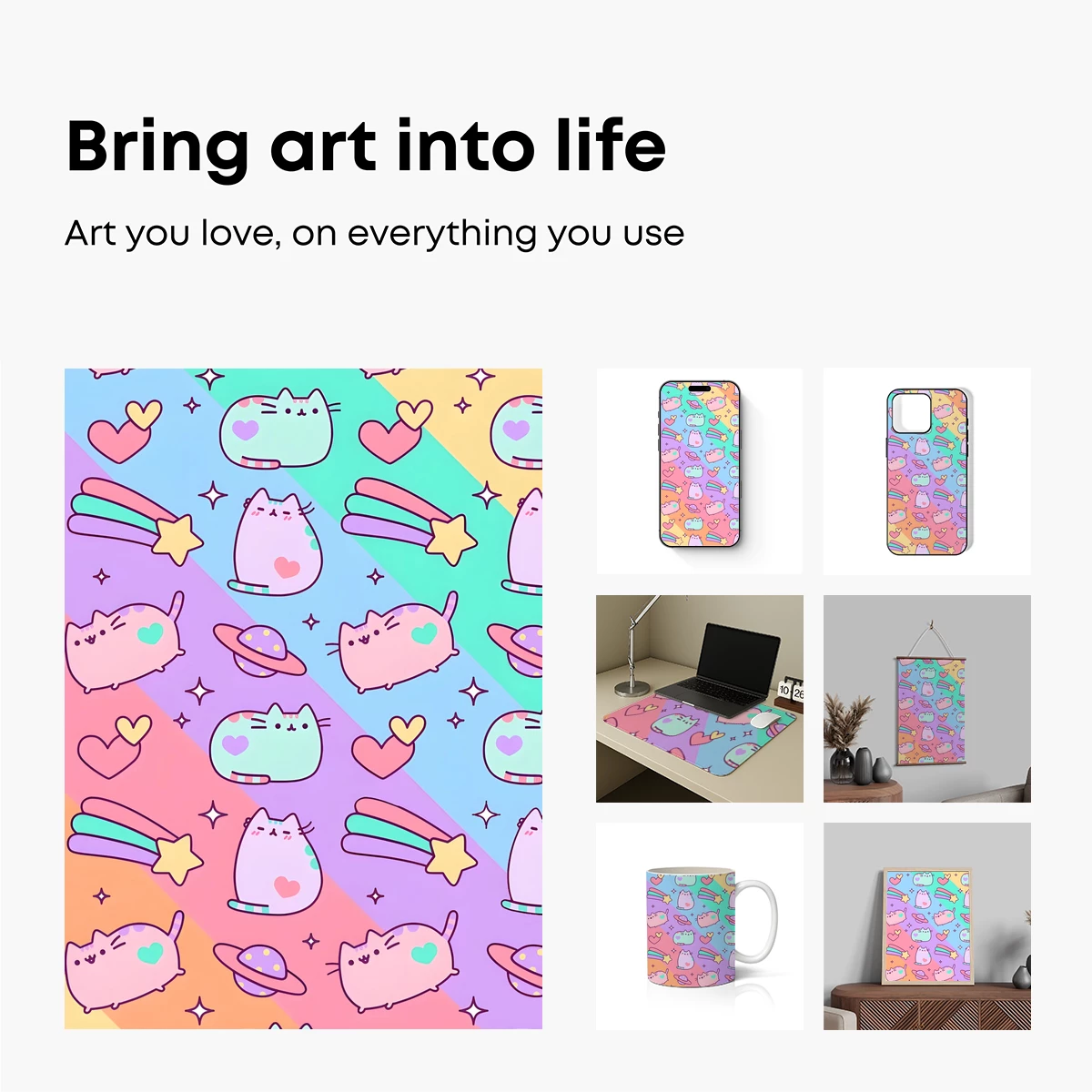 Cosmic Kitten Odyssey: Pastel Dreamscape - Image 2