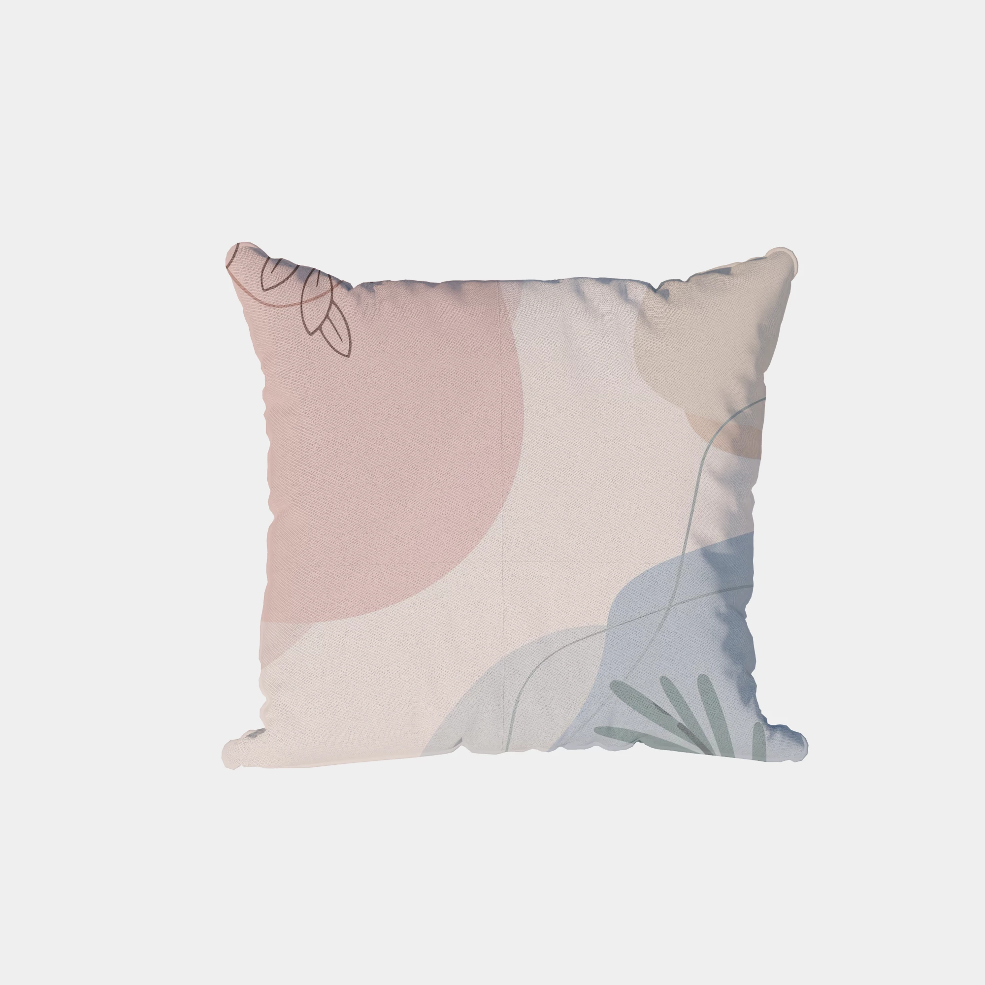Soft Pastel Abstract Flourish Cushion
