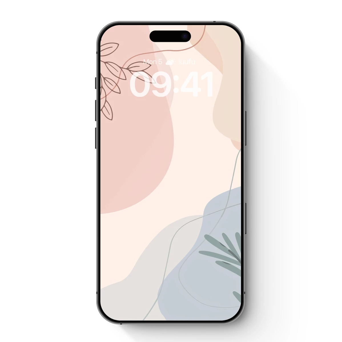 Abstract Blossom Harmony: Pastel Fusion with Minimalist Flourish