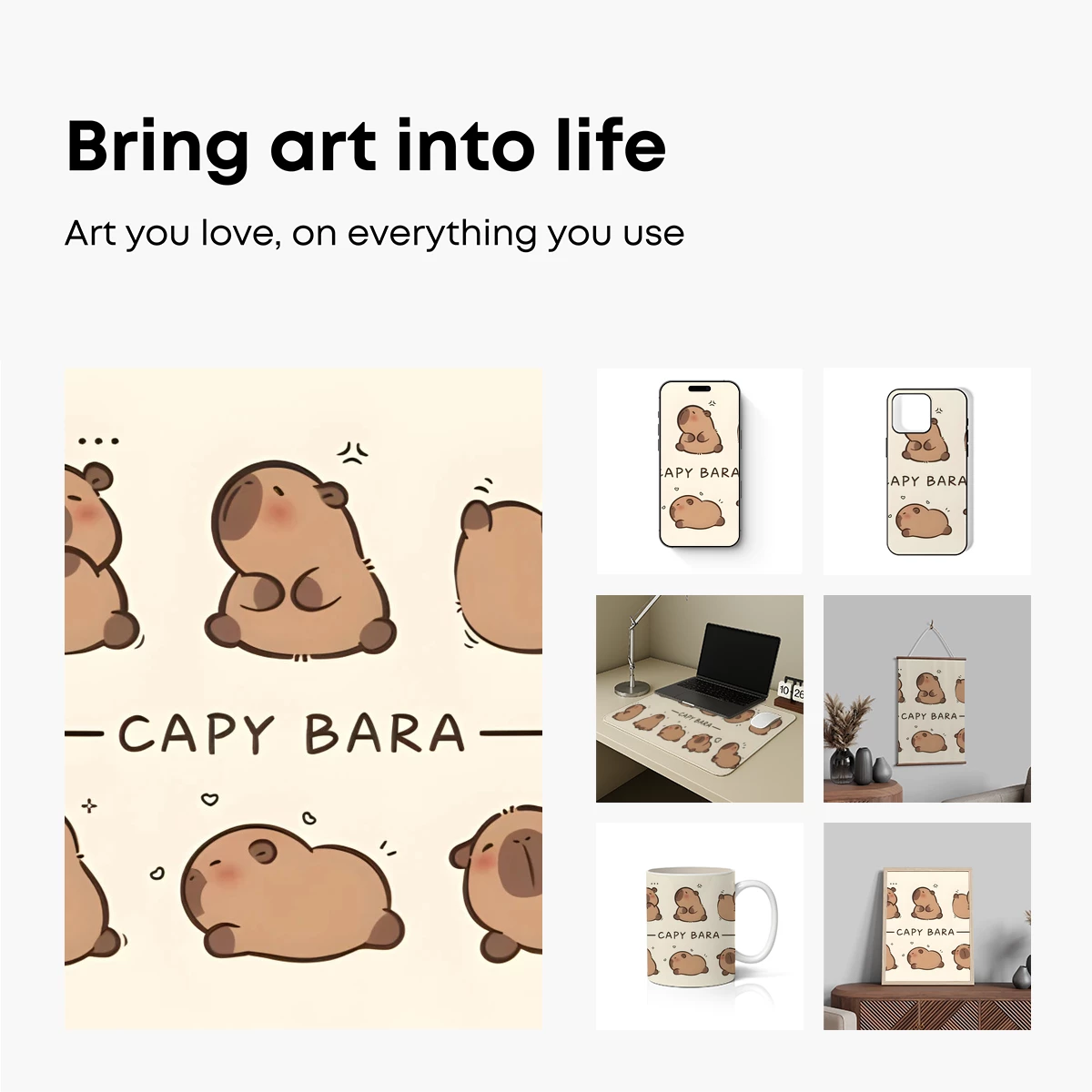 Capybara Poses: Quirky Cartoon Expressions - Image 2