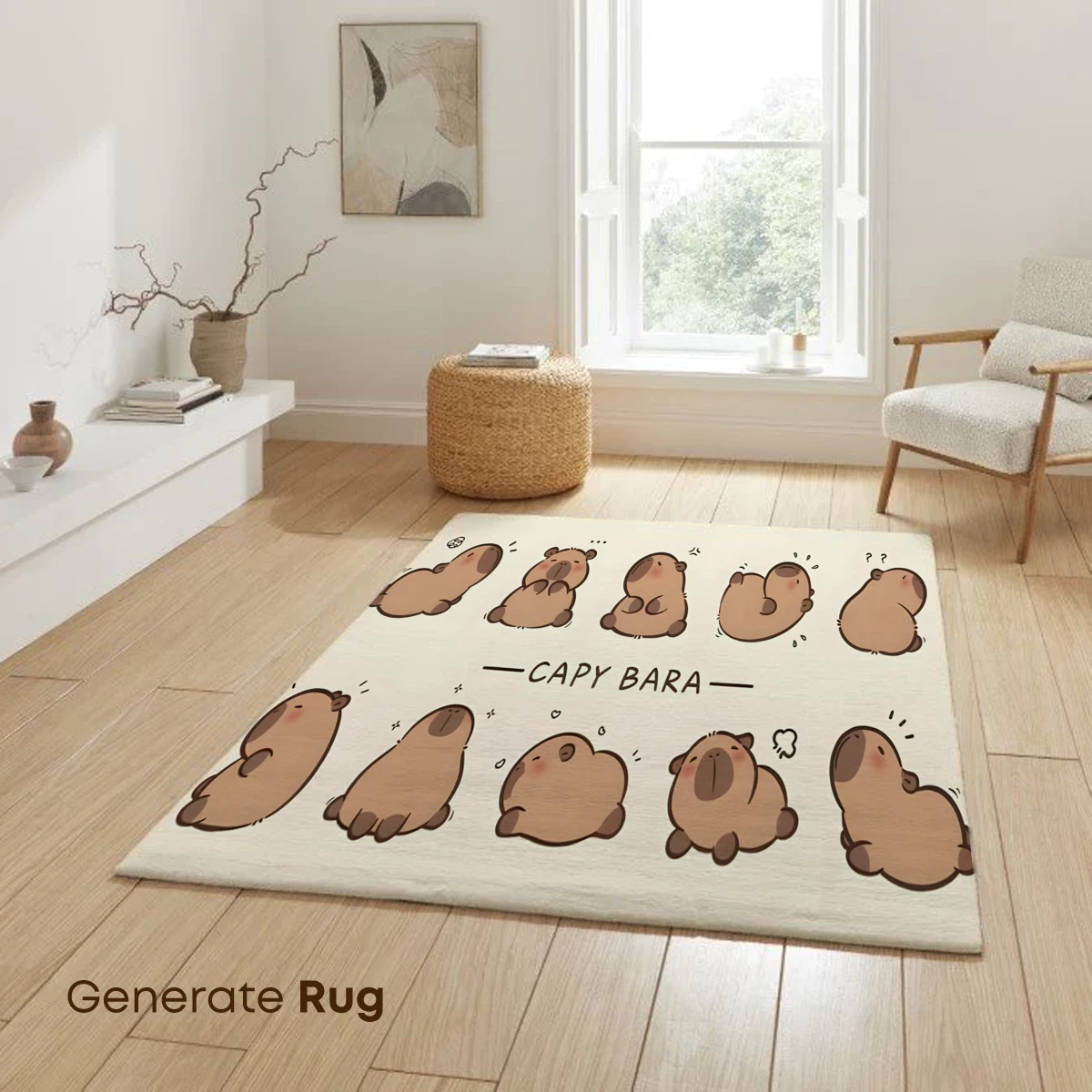 Capybara Poses: Quirky Cartoon Expressions - Image 6