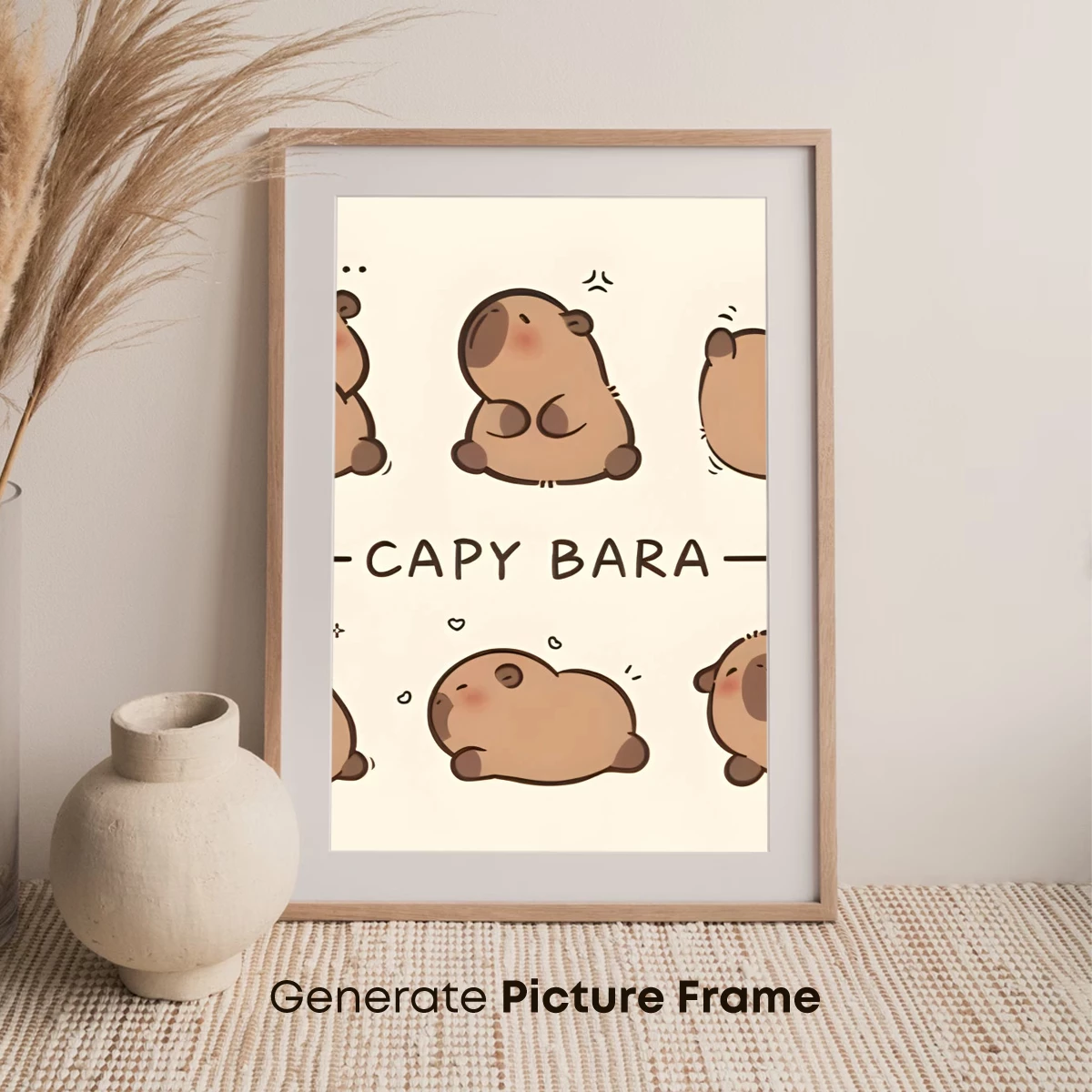 Capybara Poses: Quirky Cartoon Expressions - Image 7