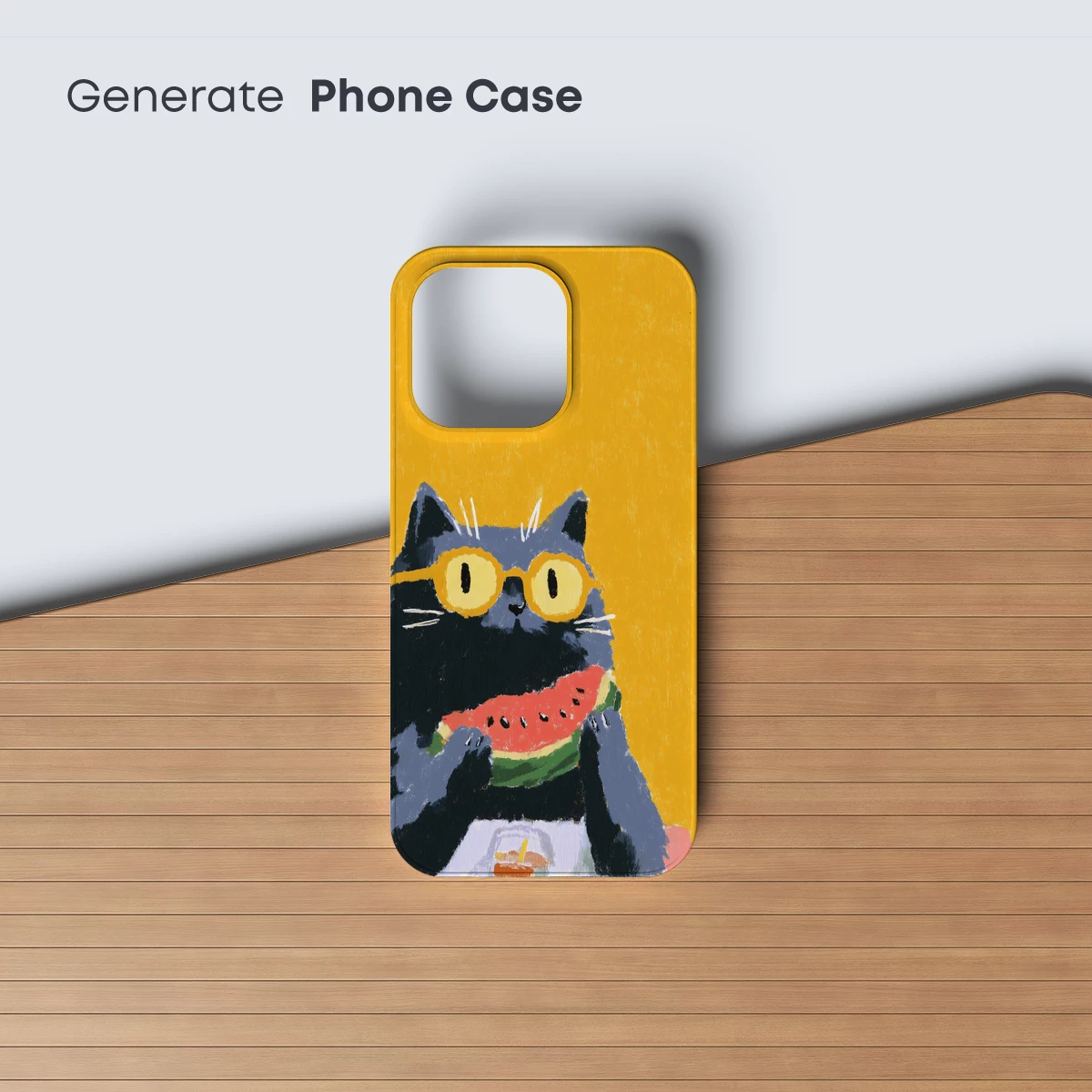 Cool Cat with Glasses: Watermelon Delight - Image 3