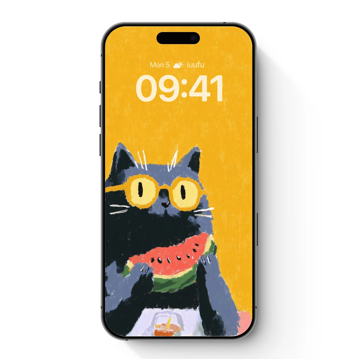 Cool Cat with Glasses: Watermelon Delight