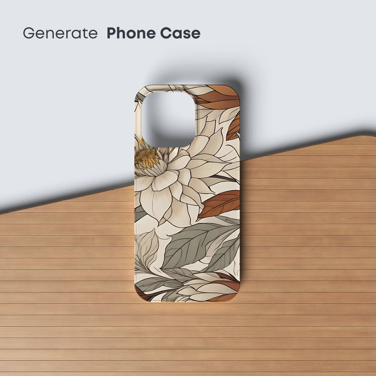 Elegant Floral Symphony in Sepia Tones - Image 3