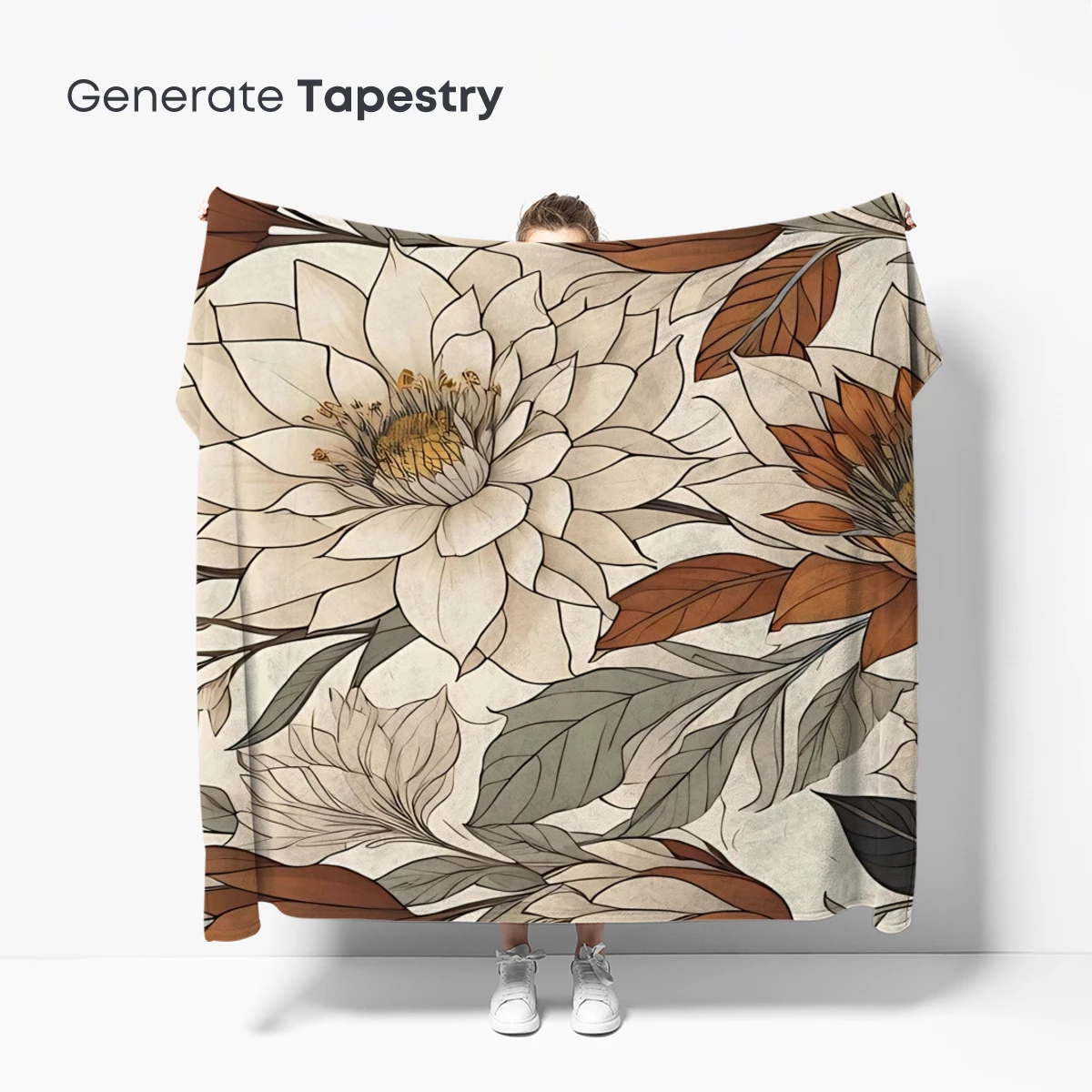 Elegant Floral Symphony in Sepia Tones - Image 5