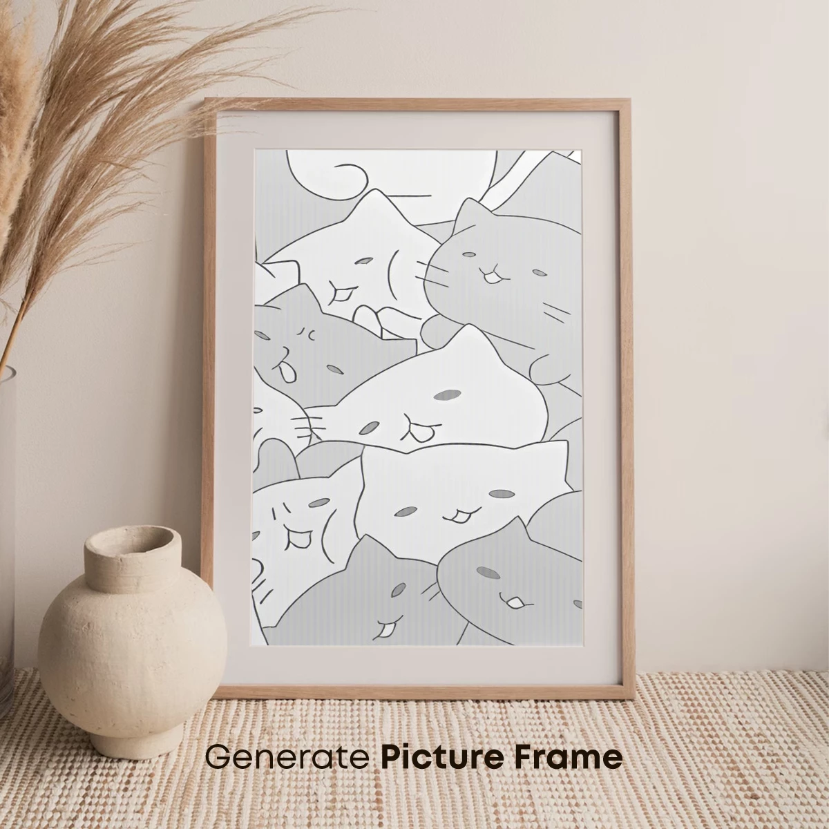 Cuddly Cat Cluster: A Whimsical Feline Gathering - Image 7