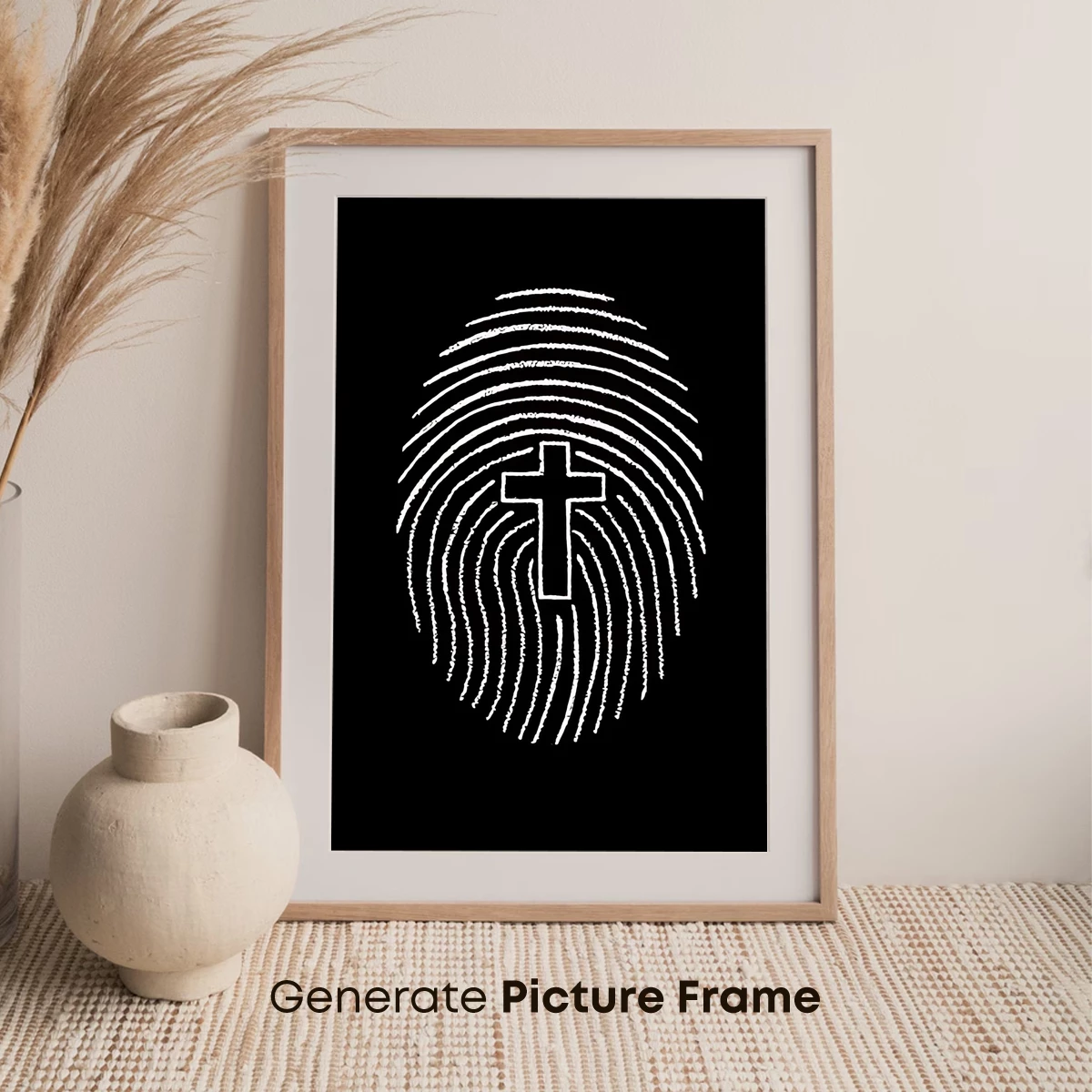 Fingerprint Cross: Intersection of Identity and Faith - Image 7