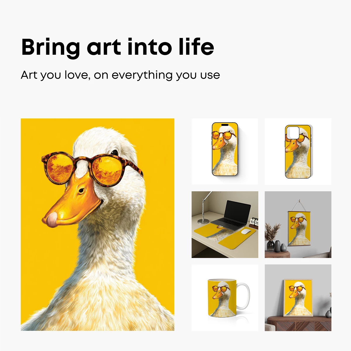 Duck in Shades: Quirky Fashion on a Sunny Canvas - Image 2