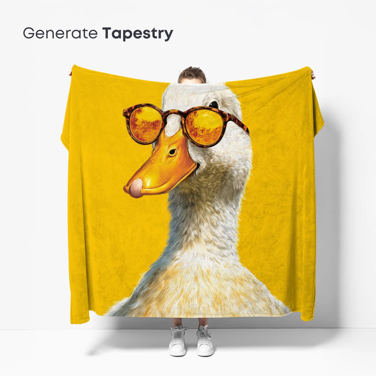 Duck in Shades: Quirky Fashion on a Sunny Canvas - Image 5