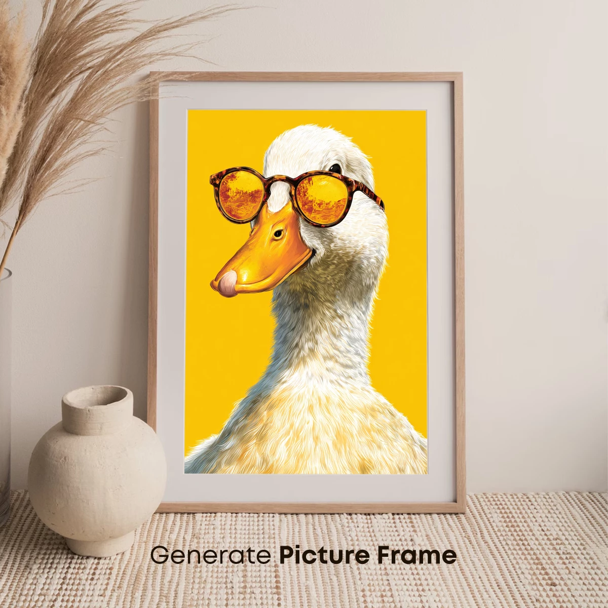 Duck in Shades: Quirky Fashion on a Sunny Canvas - Image 7
