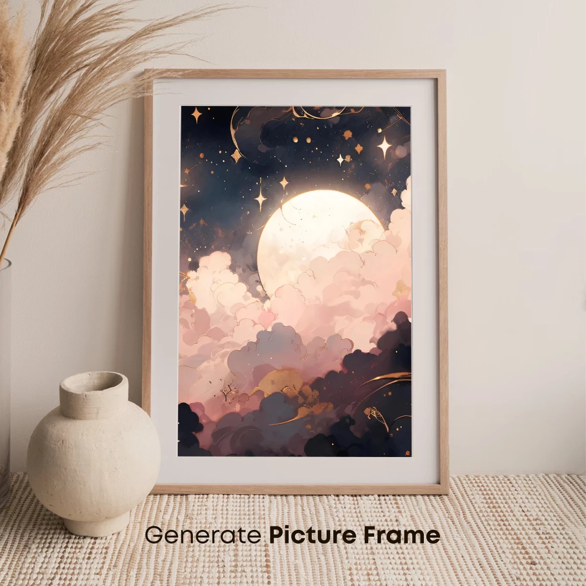 Dreamy Moonlit Clouds: A Surreal Night Sky Symphony - Image 7