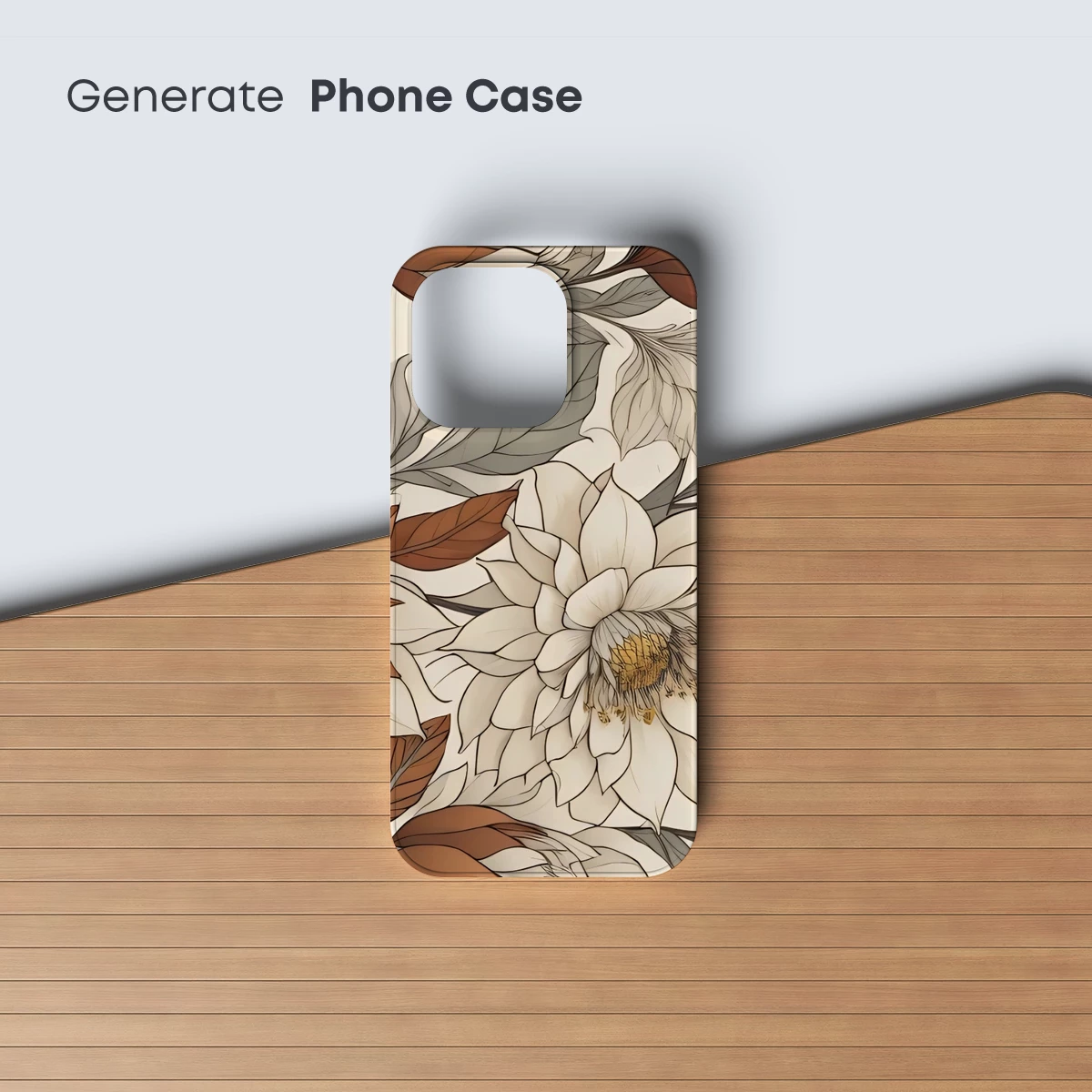 Elegant Floral Symphony: Monochromatic Blooms with Earthy Accents - Image 3