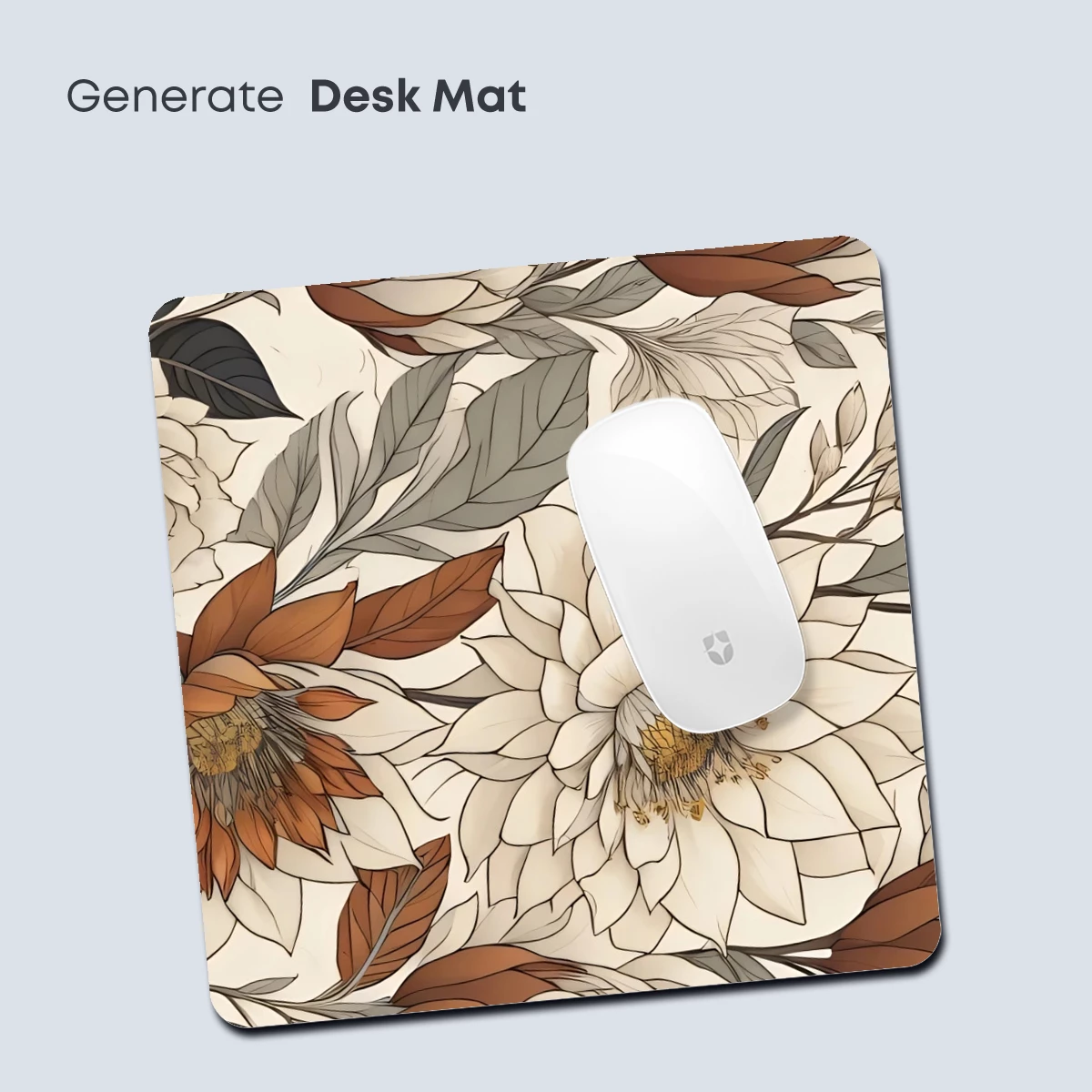 Elegant Floral Symphony: Monochromatic Blooms with Earthy Accents - Image 4