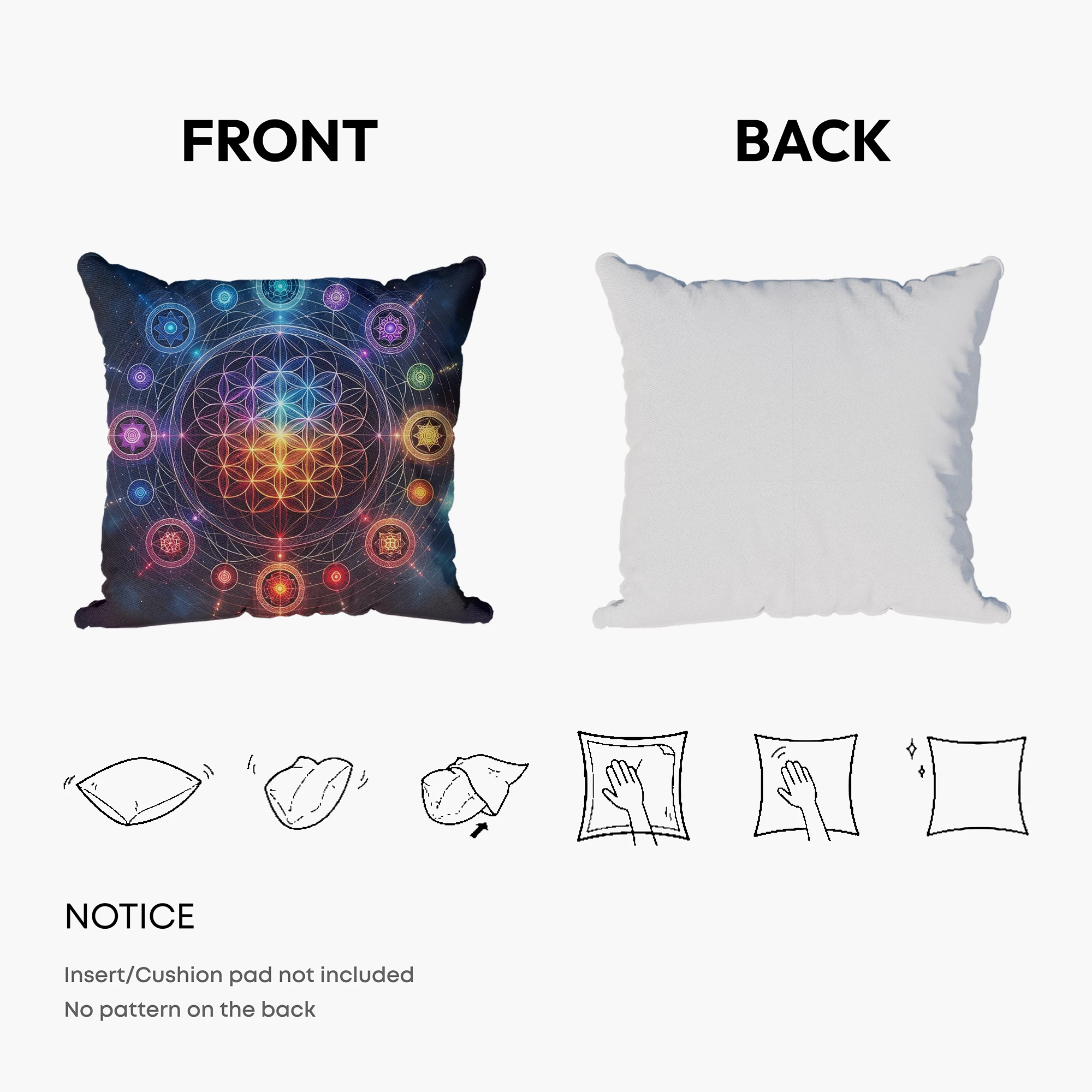 Sacred Geometry Mandala Cushion - Image 4
