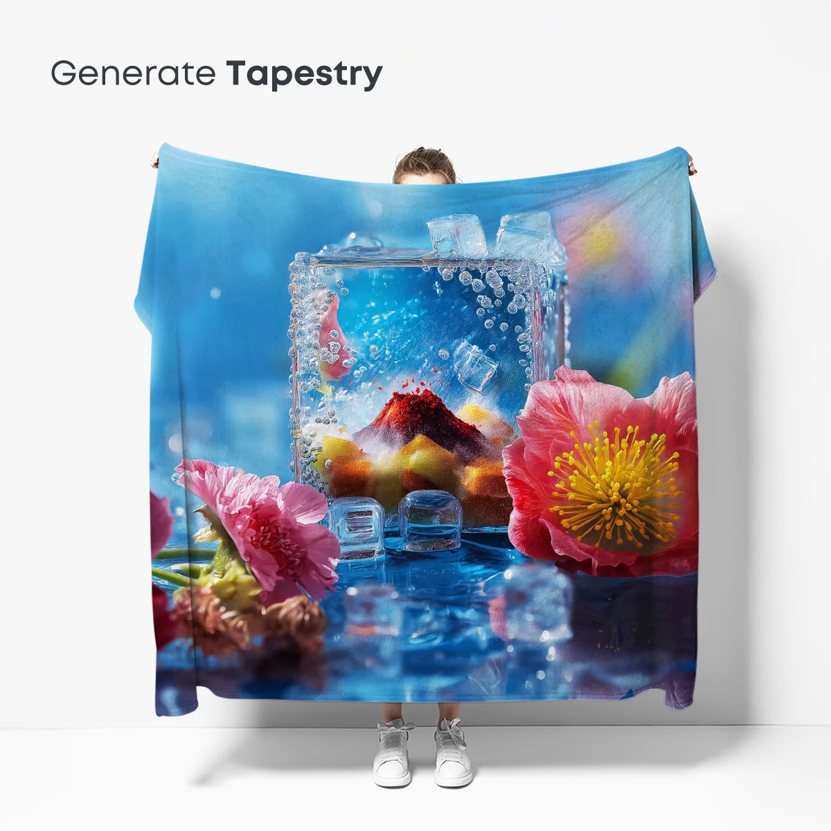 Chilled Blossoms: Ice-Crystal Elegance with Floral Accents - Image 5