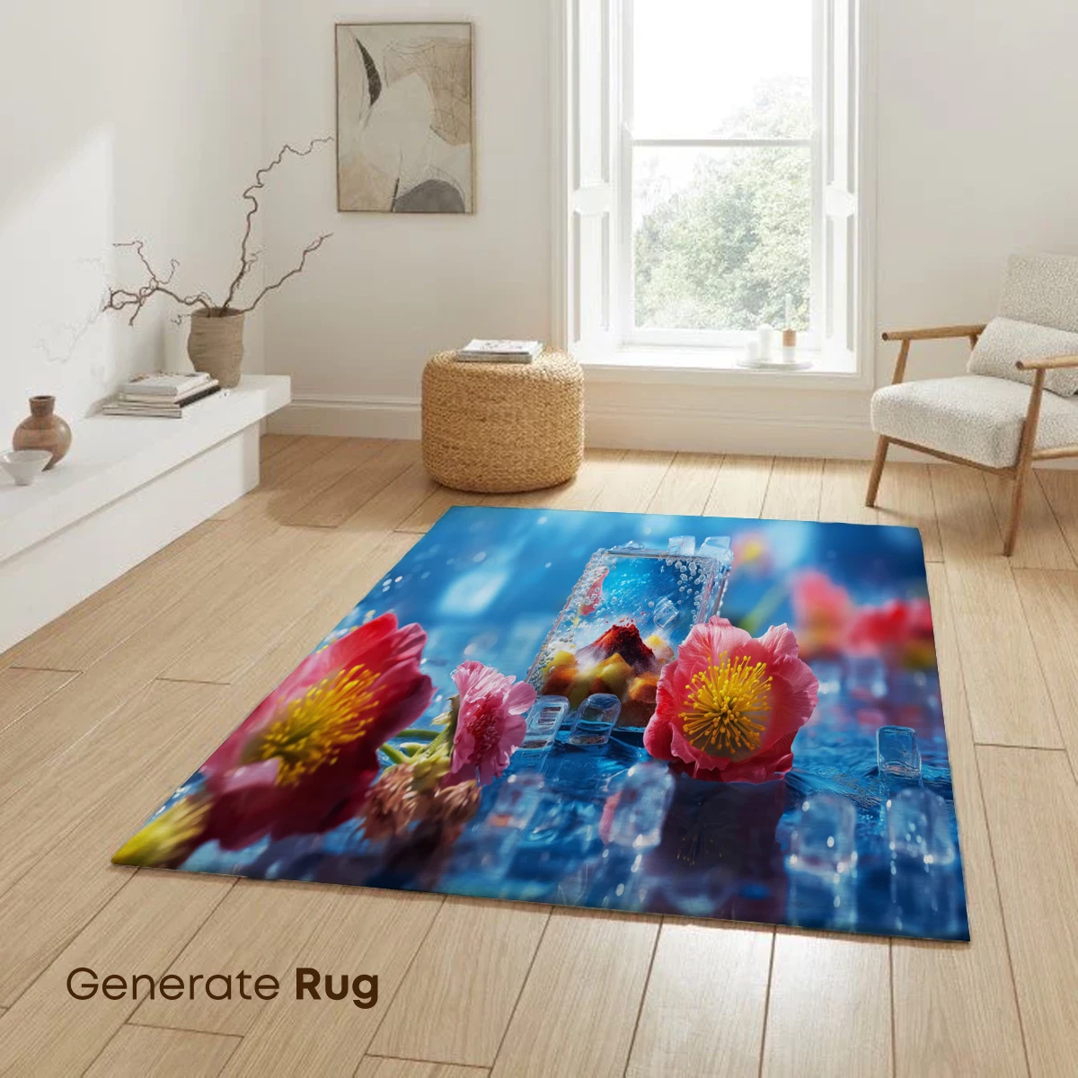 Chilled Blossoms: Ice-Crystal Elegance with Floral Accents - Image 6