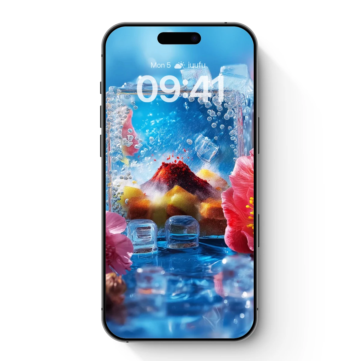 Chilled Blossoms: Ice-Crystal Elegance with Floral Accents