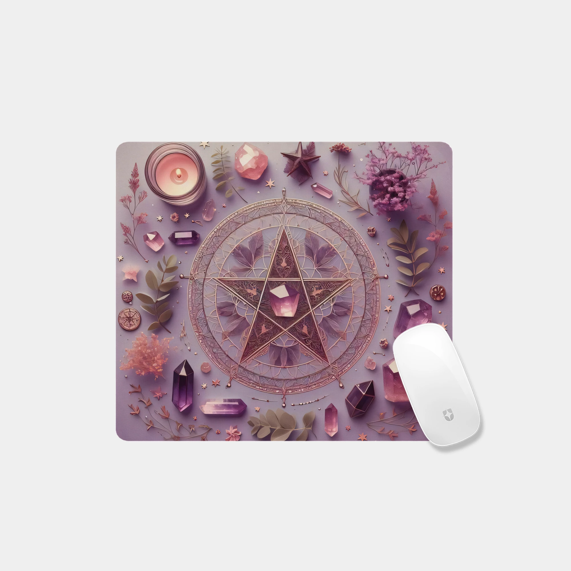Mystic Crystal Pentagram Glass mouse pad - Image 4