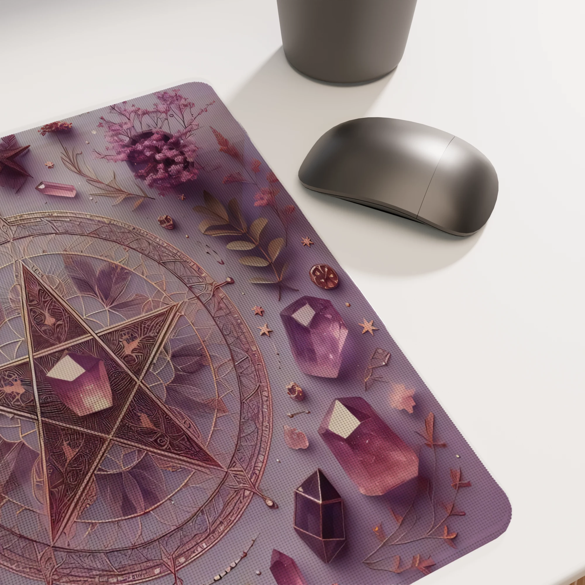 Mystic Crystal Pentagram Glass mouse pad - Image 3