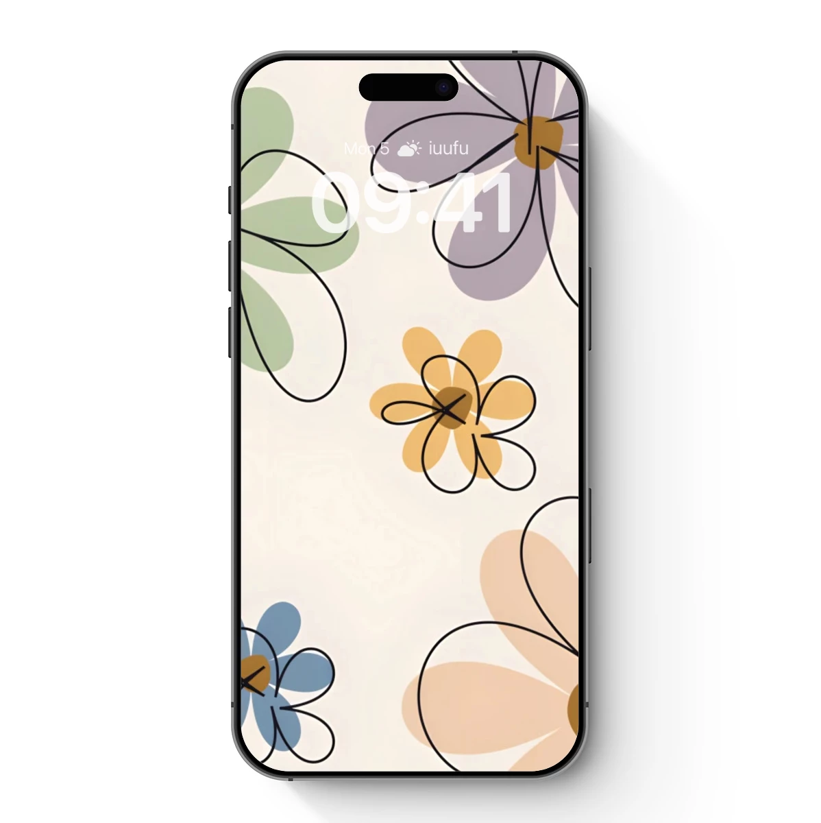 Retro Floral Symphony: Vibrant Petals in Abstract Harmony