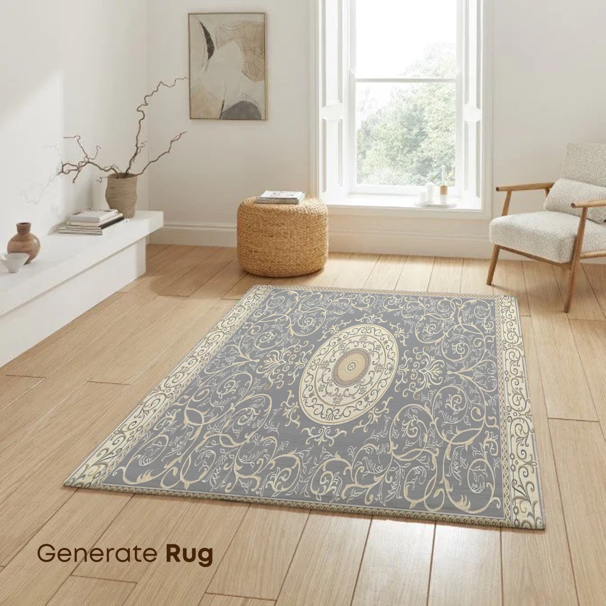 Elegant Mandala Tapestry in Soft Grays - Image 6