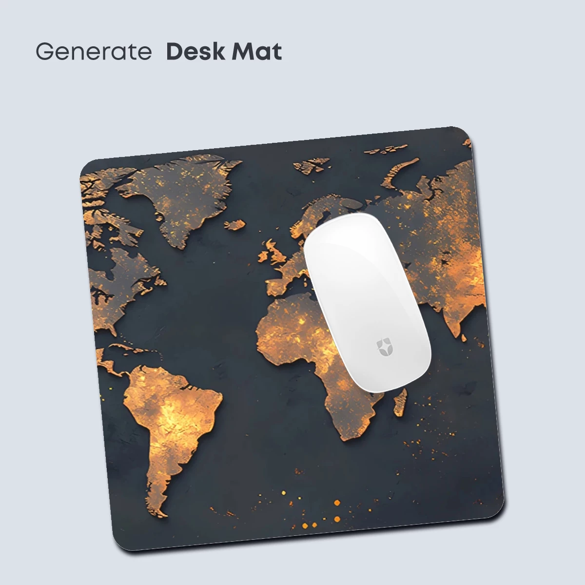 Golden World Map: Illuminated Continents in Abstract Art - Image 4