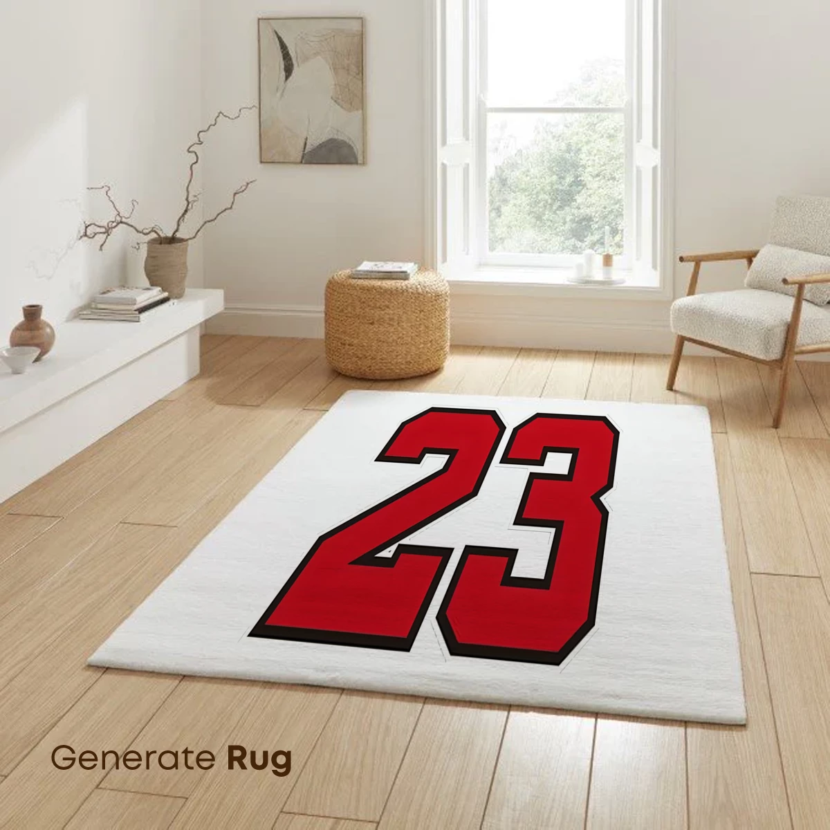 Bold Red '23': A Numeric Art Icon - Image 6