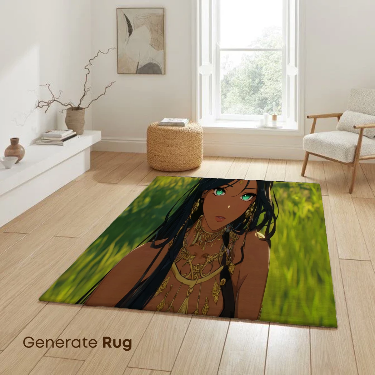 Golden Goddess in Verdant Fields - Image 6
