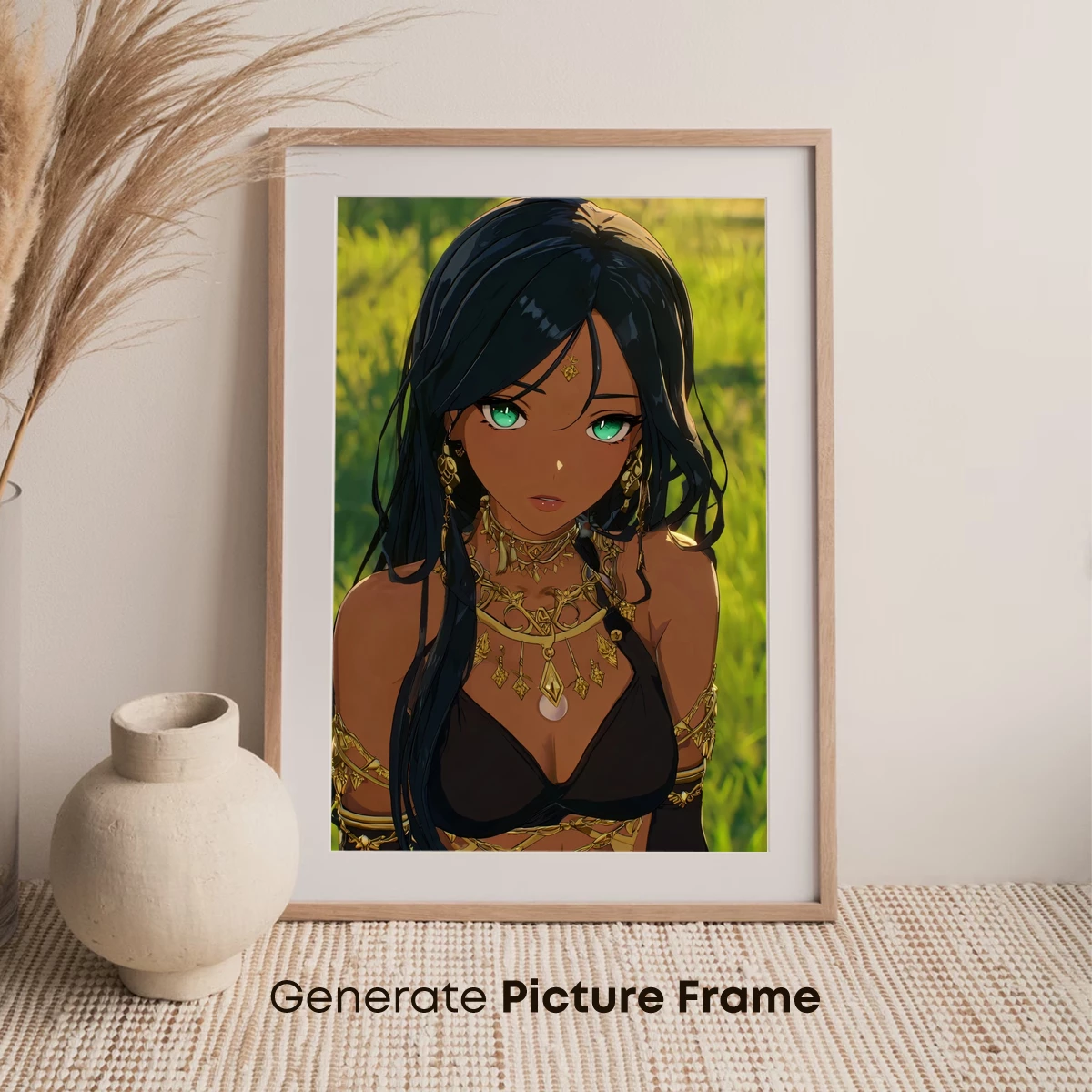 Golden Goddess in Verdant Fields - Image 7